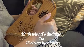 Mr Dowland’s Midnight for 16 string lyre harp - easy sheet music available