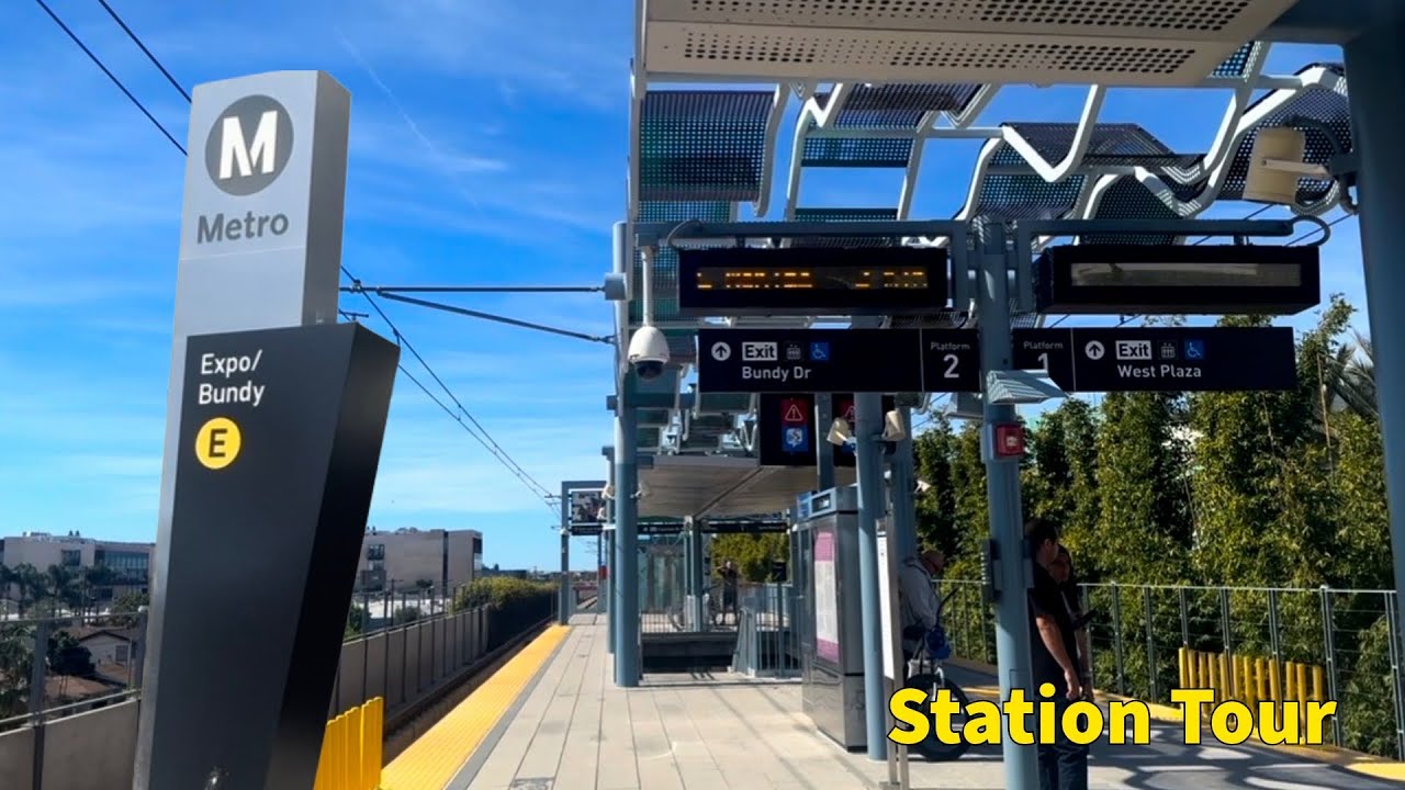 Экскурсия по станции Expo/Bundy в метро Лос-Анджелеса.