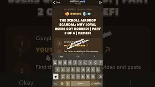 THE SCROLL AIRDROP SCANDAL: WHY LOYAL USERS GOT ROBBED! | MemeFi COMBO CODE TODAY | MEMEFI code...
