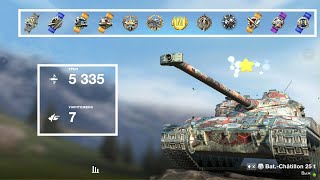 Bat. Chatillon 25t берет редкую Медаль Героев Расейняя - 5.3K DMG 7фрг ! - World of Tanks Blitz