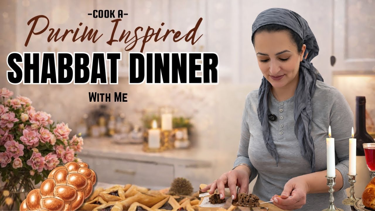 Cook a Purim-Inspired Shabbat Dinner With Me | Shabbat Prep Before Purim