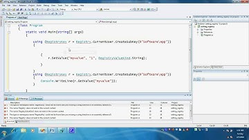 how to ... save setting in registry