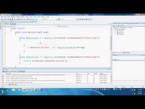 how to ... save setting in registry