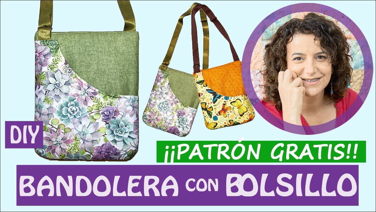 BOLSO BANDOLERA con | FÁCIL (Patrón gratis) - YouTube