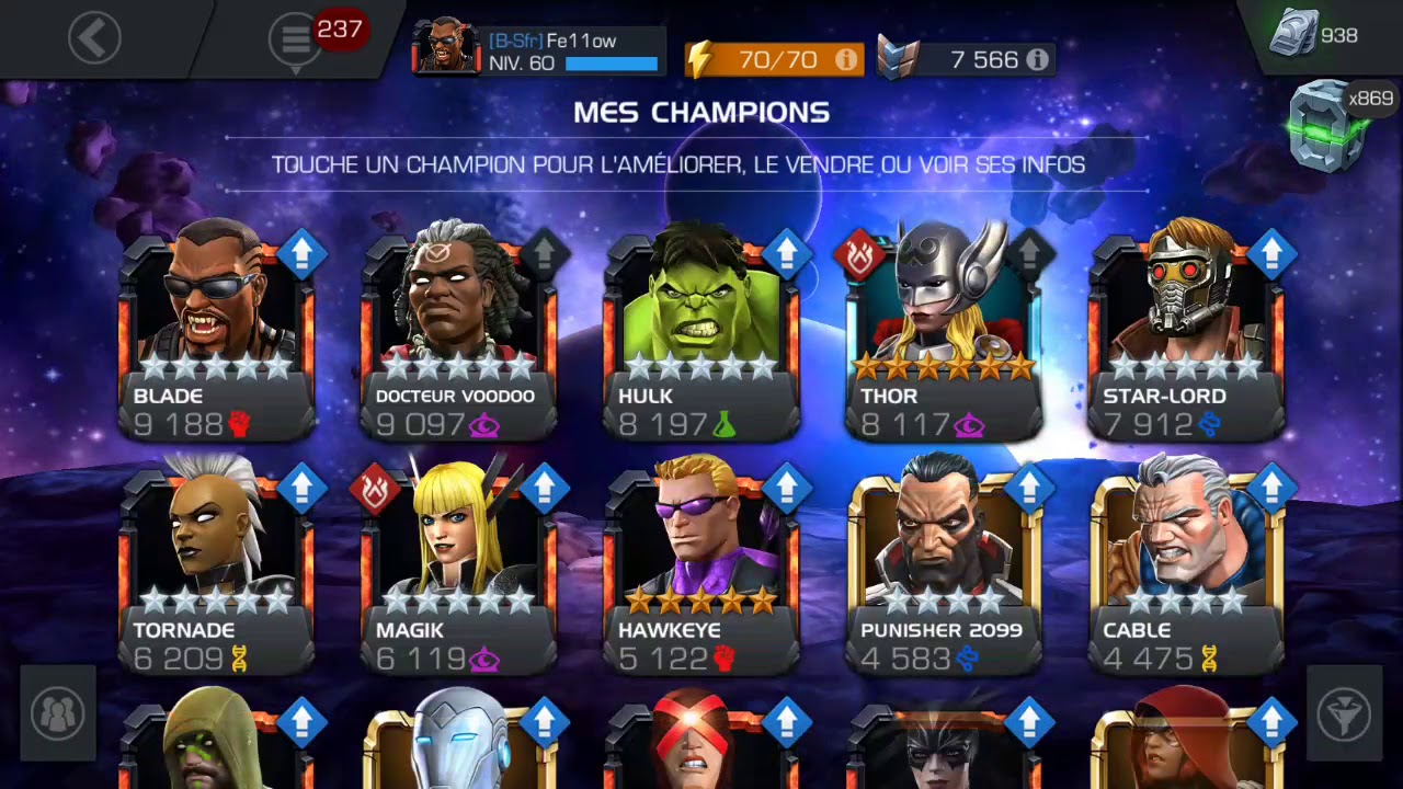 Marvel tournoi des champions Rank up blade 5r5 - YouTube