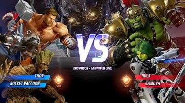 Marvel vs Capcom Infinite - Thor and Rocket Raccoon VS Gladiator Hulk and Gamora