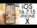 iOS 16.7.15 On iPhone X! (Review)