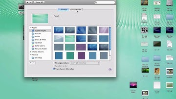 Tutorial how to change Screen Saver & Desktop on mac os x.