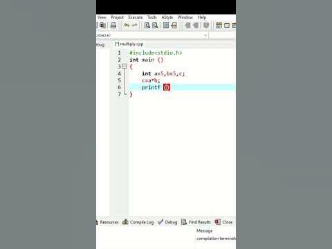 multiply two no. in C language - YouTube