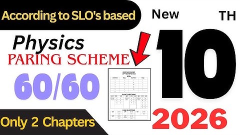 Class 10 Physics Paring Scheme 2026 | Punjab Board #physics #class10 #class10physics 