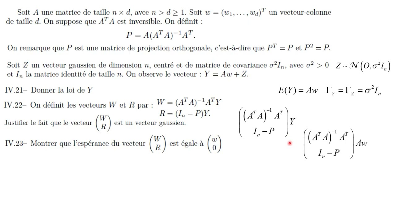 Exo Part1 Changement affine sur un vecteur gaussien - Effet sur l'espérance, la covariance