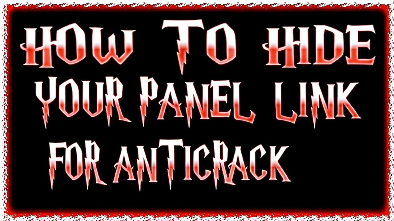 how to hide panel any mod src - YouTube