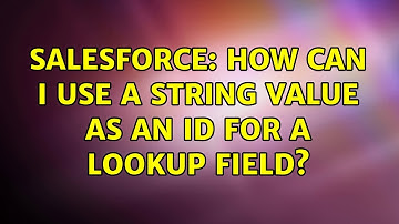 Salesforce: How can I use a string value as an id for a lookup field? (2 Solutions!!)