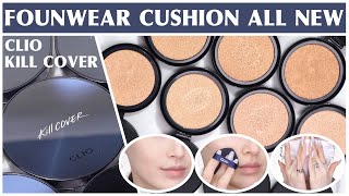 Clio Kill Cover Founwear Cushion All New all 7 shades + swatch + mask & smear test