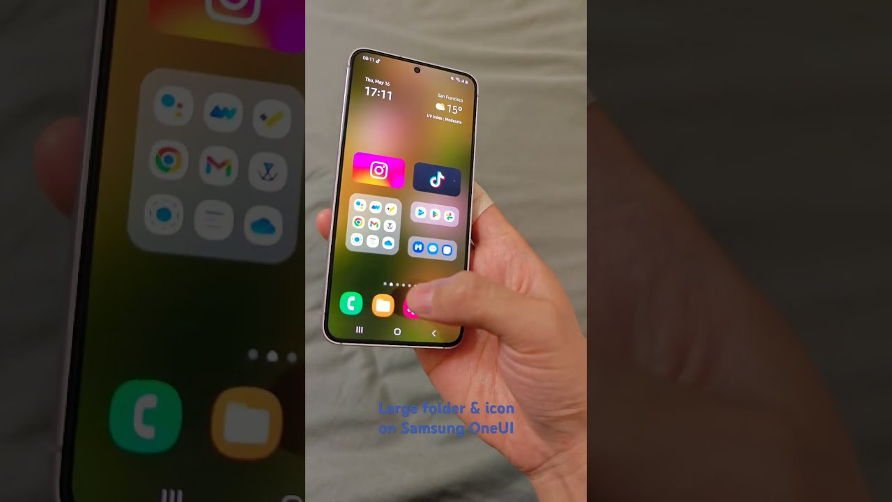 Samsung OneUI Tutorial Create Super Sized Folders And Icon For Refreshing Homescreen S23 Oneui6