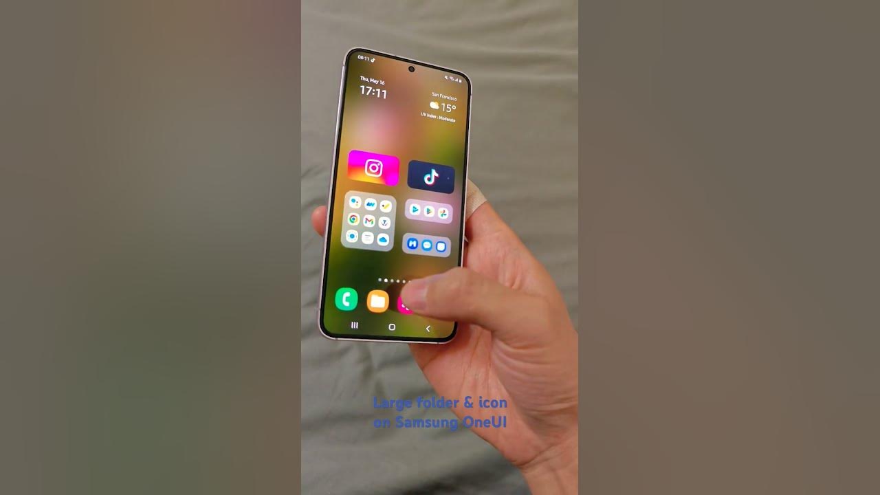 Samsung OneUI tutorial: Create super-sized folders and icon for refreshing homescreen! #s23 #oneui6