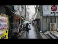 雨の立会川 - Rainy Tokyo: Atmospheric Old Streets in Tachiaigawa【4K Japan Walk】