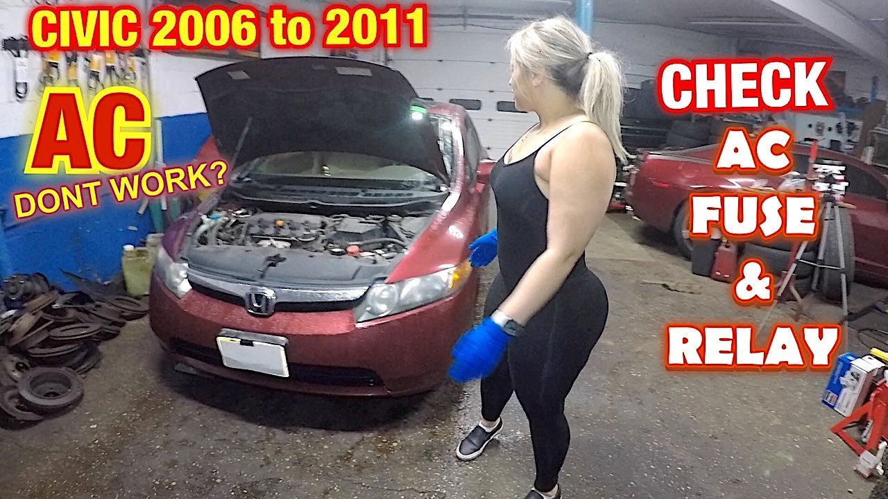 Honda Civic 2006 to 2011 AC Dont Work Must Check AC FUSE and RELAY easy