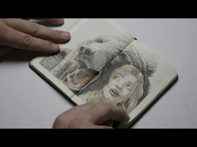 Bear Empress  – Mini Moleskine sketchbook 001