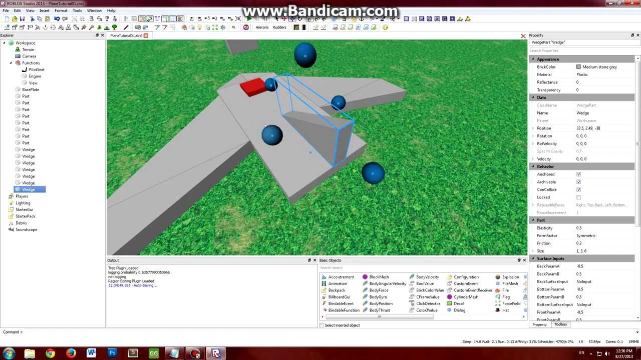 Roblox Tutorial Creating A Plane Part 1 Youtube - roblox bodyforce