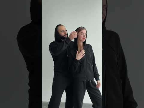 Чоловічий спортивний костюм чорний із бавовни, брендовий турецький трикотаж стилю, видео 3