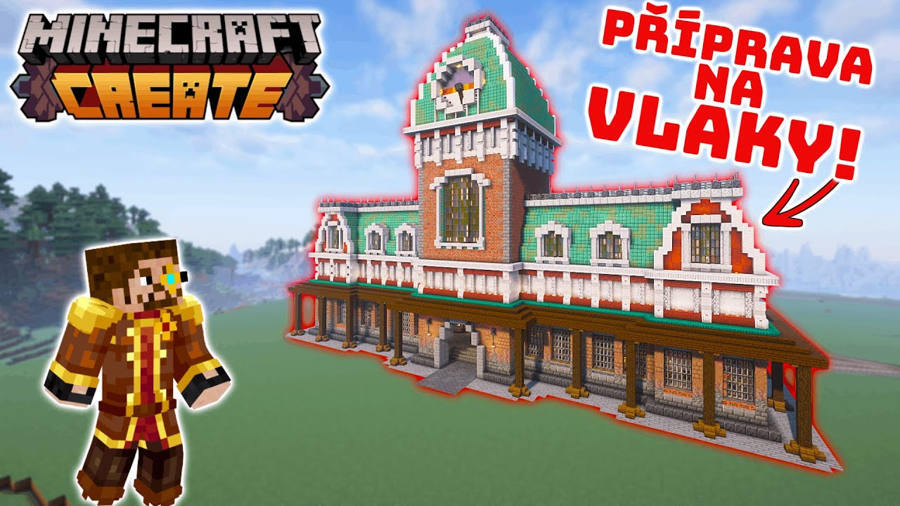 Postavil jsem VLAKOVÉ NÁDRAŽÍ v Minecraft Create mod [#13] - YouTube