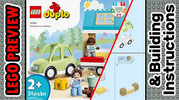 PREVIEW: 10986, LEGO DUPLO, Family House on Wheels​ & Building Instructions! LEGO 2023