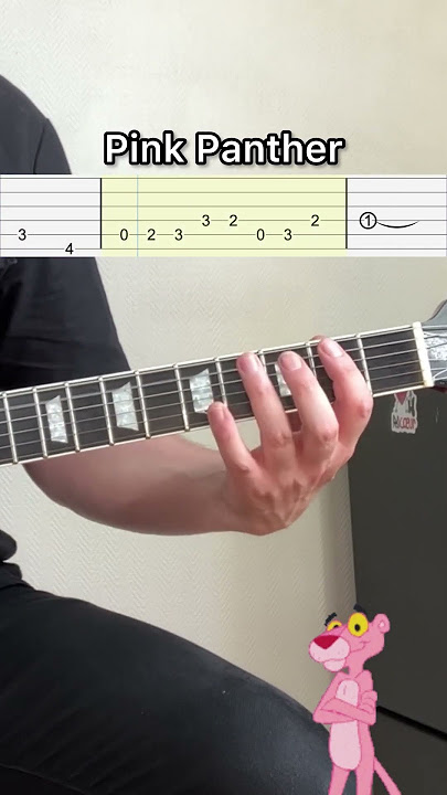Pink Panther Guitar   Tabs #guitar #guitarlesson #guitarcover #stratocaster #guitartutorial #music