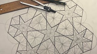 The Great Mosque of Damascus geometric drawing pattern