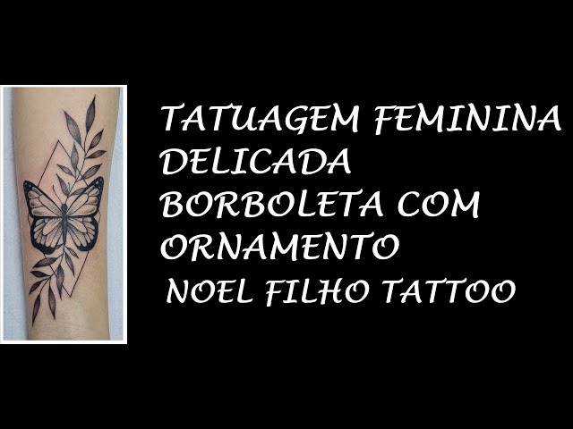 TATUAGEM FEMININA NA MÃO BORBOLETAS E FLORZINHAS - NOEL FILHO TATTOO 