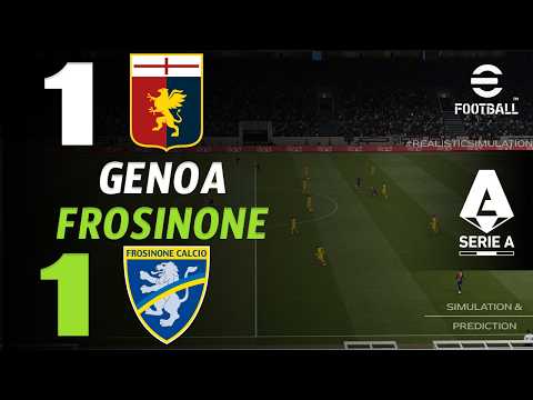 Video Genoa vs Frosinone in diretta oggi | Serie A 2026 | Partita live su eFootball Simulazione