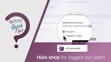Odoo Quick Tips - Hide your shop to logged out users [eCommerce]