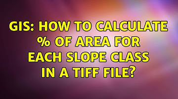 GIS: How to calculate % of area for each slope class in a tiff file?