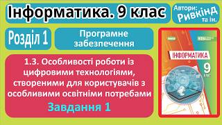 1.3. Features Of Working With Digital Technologies. Task 1 9Th Grade Rivkind