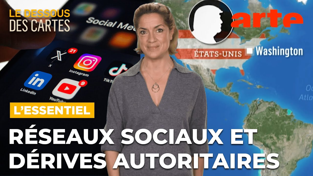 Réseaux sociaux : contrôle politique | L'Essentiel du Dessous des Cartes | ARTE