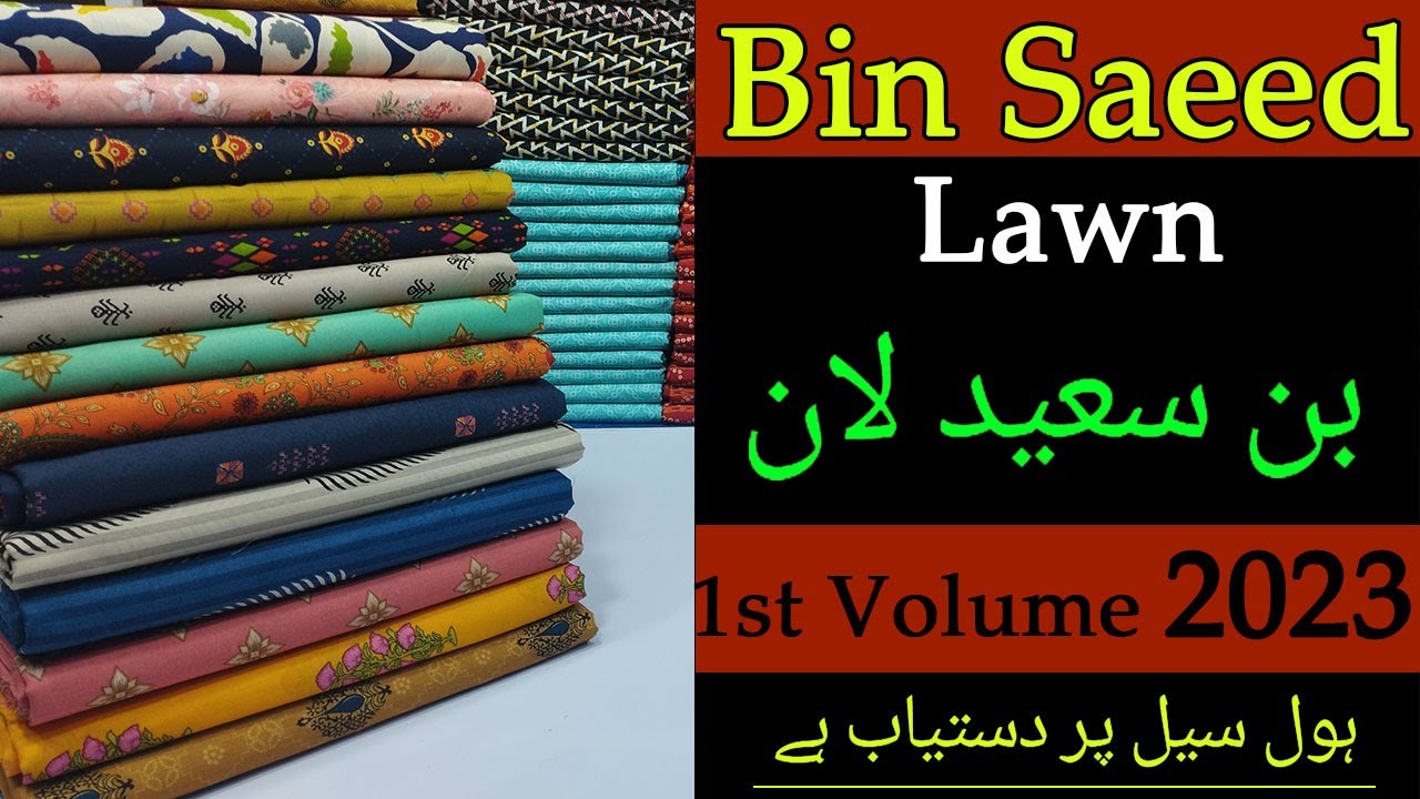 Bin Saeed Lawn 2023 collection Bin Saeed Original Lawn Buy Original