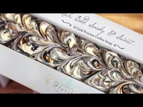The Making and Cutting of an "In the Pot" aka "ITP" Swirl Coffee Soap - Handmade in Florida