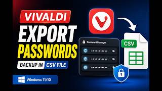 How to Export Saved Passwords from Vivaldi Browser (Windows 11/10) | Backup Passwords Easily