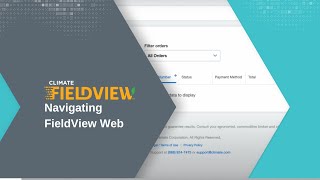 FieldView Web - Settings - Order History