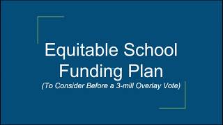 Work Session School Funding February 25, 2019