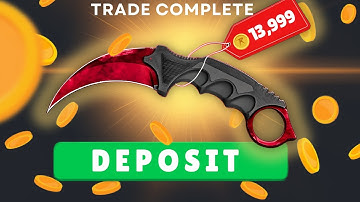I Deposited my Karambit RUBY and won HUGE on CSGOROLL...