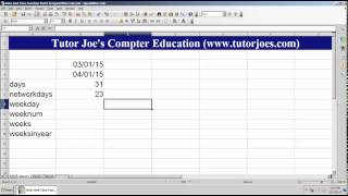 More Date And Time Function In OpenOffice Calc Tamil