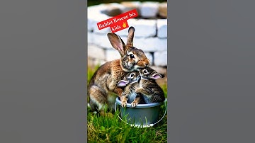 "Crying Bunny Saves His Babies from the Well 😭🐰" #shortfeed #animals #rabbit #bunny