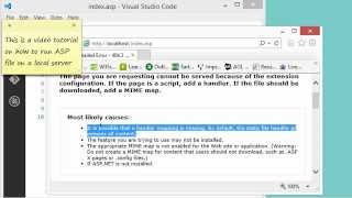 How to load script and run ASP file on local server IIS + HTTP 404.3 handling(, 2015-09-08T11:11:05.000Z)