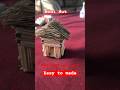 Mini Hut House Made with Matchsticks #Shorts #YouTubeShorts #MiniatureArt #MatchstickCraft #DIYHut