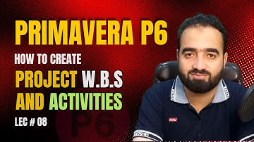 primavera p6 tutorial | How to Create Project , WBS And Activities In P6 I By Mudassir Afraz.