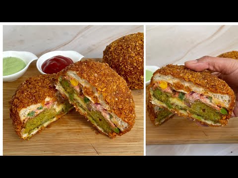 Crispy Crunchy Kurkure Burger | Best Burger Recipe |Street Style Burger Recipe, Kurkure Aloo Burger | Anyone Can Cook with Dr.Alisha