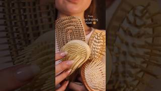Pure hair brushing ASMR 😴  #notalking #triggersforsleep #relax #layeredsounds #hairbrushing