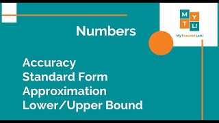 Numbers:  Accuracy, Standard Form, Lower & Upper Bound | Maths | IGCSE | Topical Questions - Part 1