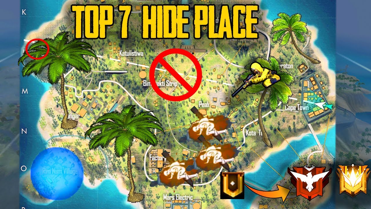 Top 7 Hide Place You Never Know Free Fire Best Hide Place Rank Pushing Tips And Tricks In Tamil
